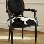 Hair Hide Round Back Chair from Neiman Marcus Hair Hide Round Back Chair from Neiman Marcus