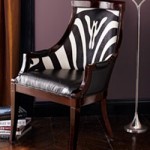 Zebra Print Leather Chair from Neiman Marcus Zebra Print Leather Chair from Neiman Marcus
