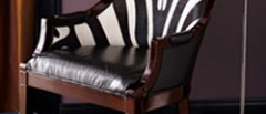 Zebra Print Leather Chair from Neiman Marcus