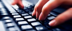 hands typing