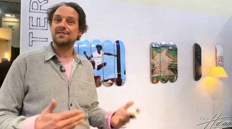 THE SKATEROOM combines skateboard art by famous artists with social change projects
