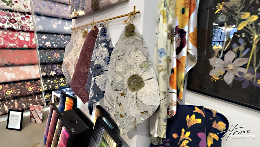 Tricia Paoluccio creates luxury lifestyle silk rugs, pillows, wallpaper and scarves and cashmere shawls