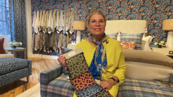 New Fabric and Wallcovering collection Denise McGaha Pinto and Liana patterns